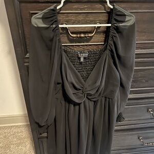 Eloquii Black Long Sleeve Dress